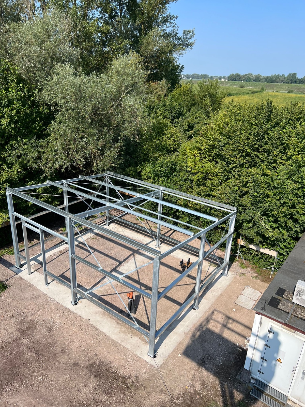 Stahlkonstruktion für Technikstandort